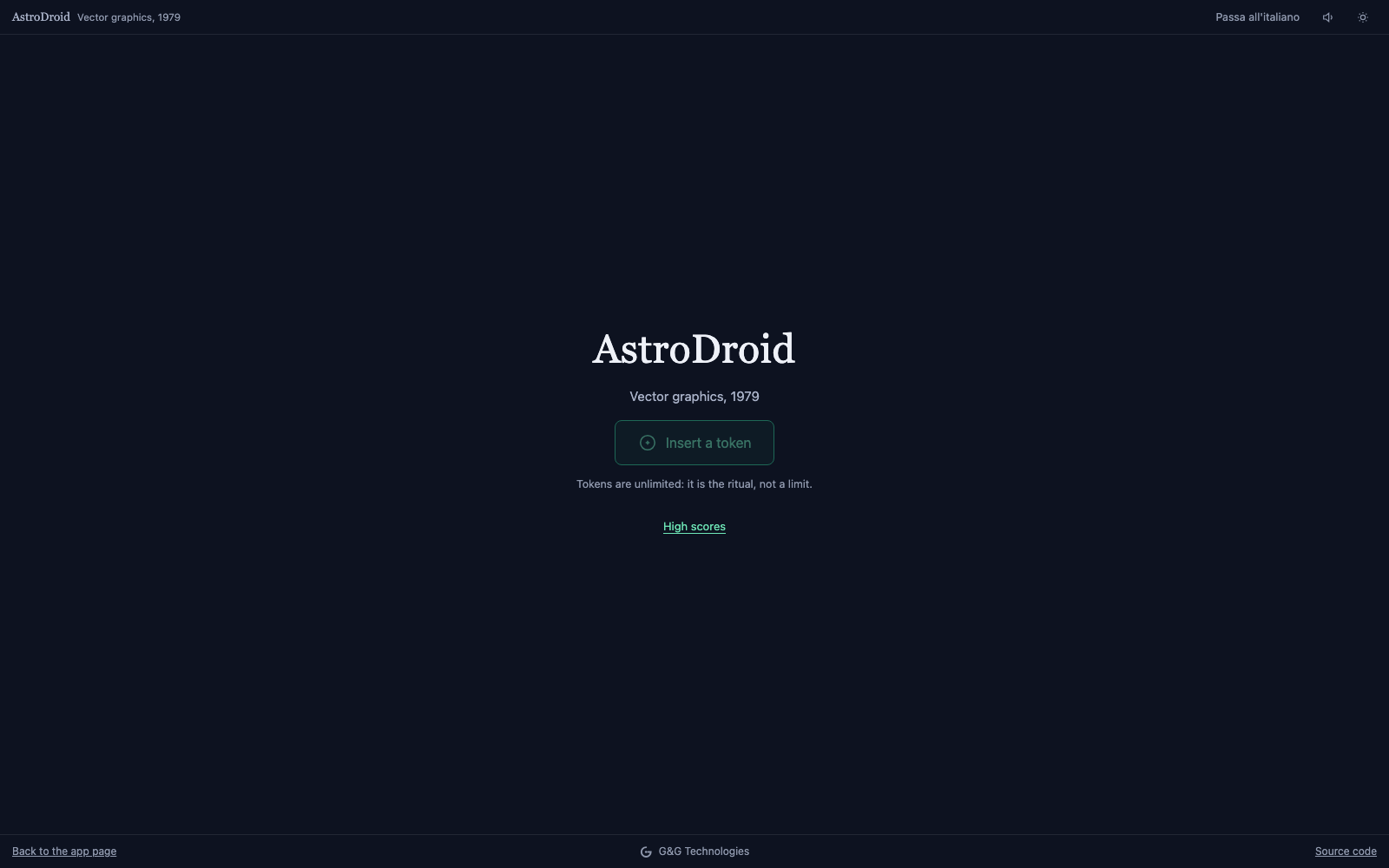 The app running in the browser.